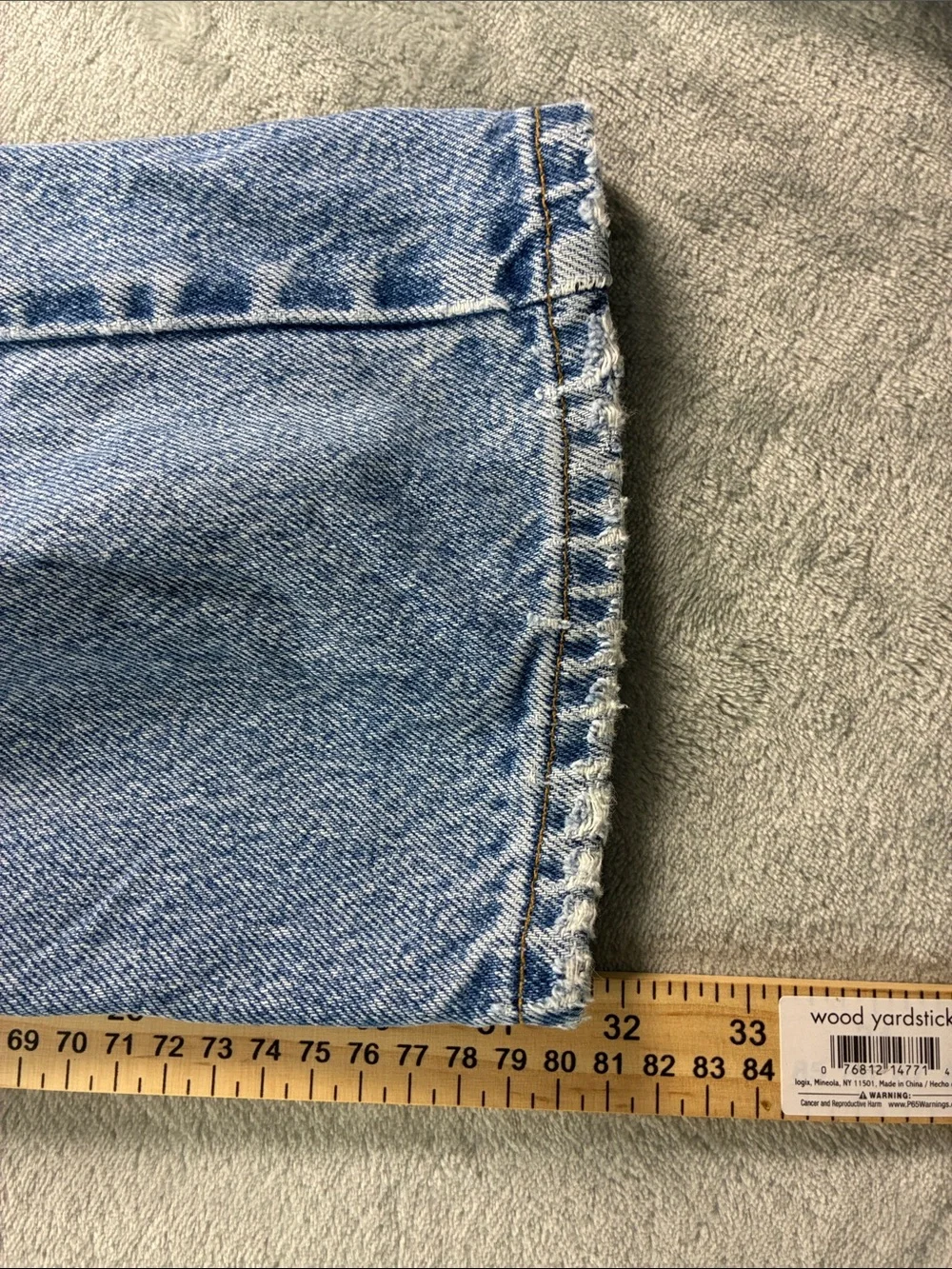 Levi’s 505 Big E Vintage 2000 Jeans 33x32 Distressed Light Wash Made Mexico